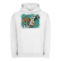 Pigment Lunar Rock cowhide turquoise leather background Urban Hoodie - AdoDesignShop