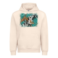 Sandshell cowhide turquoise leather background Urban Hoodie - AdoDesignShop