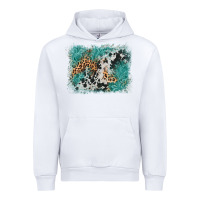 White cowhide turquoise leather background Urban Hoodie - AdoDesignShop