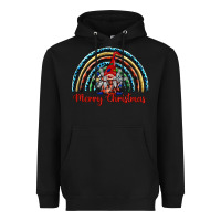 Black merry christmas gnomes   rainbow Heavyweight Hoodie - BarkalooDesign