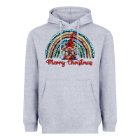 Heather Grey merry christmas gnomes   rainbow Heavyweight Hoodie - BarkalooDesign