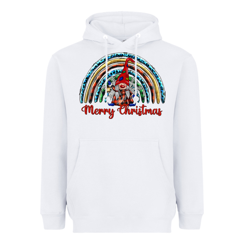 Merry Christmas Gnomes   Rainbow Heavyweight Hoodie by BarkalooDesign | Teevron