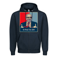 Navy Lula Presidente 2022 Brasil  O Pai Ta On Zipper Hoodie - longCreatives