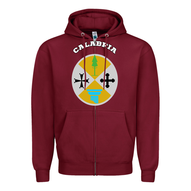Calabria Coat Of Arms  Flag Souvenir Italy Zipper Hoodie by longCreatives | Teevron
