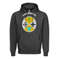 Charcoal Heather Calabria Coat of arms  Flag souvenir Italy Zipper Hoodie - longCreatives