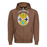 Chestnut Calabria Coat of arms  Flag souvenir Italy Zipper Hoodie - longCreatives