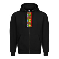 Black St. Patrick's Day Western Shamrock Leopard Rainbow Zipper Hoodie - Artiststas