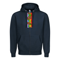 Navy St. Patrick's Day Western Shamrock Leopard Rainbow Zipper Hoodie - Artiststas