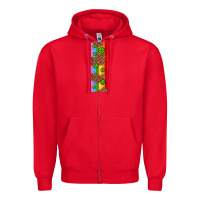 Red St. Patrick's Day Western Shamrock Leopard Rainbow Zipper Hoodie - Artiststas