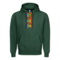 Sports Green St. Patrick's Day Western Shamrock Leopard Rainbow Zipper Hoodie - Artiststas