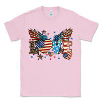 Bubblegum Pink Love America wings 4th of july Classic Tee - HowdyJamesFarm