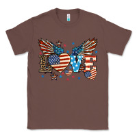 Chestnut Love America wings 4th of july Classic Tee - HowdyJamesFarm