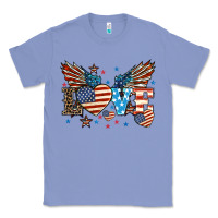Colony Blue Love America wings 4th of july Classic Tee - HowdyJamesFarm
