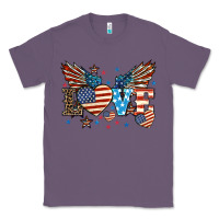 Lavender Love America wings 4th of july Classic Tee - HowdyJamesFarm