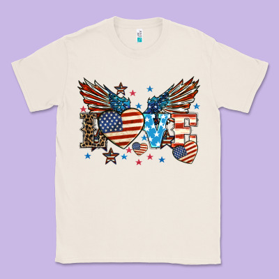 Love America Wings 4th Of July Classic Tee Designed By Howdyjamesfarm