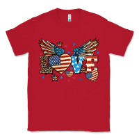 Red Love America wings 4th of july Classic Tee - HowdyJamesFarm