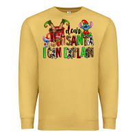 Antique Gold cup of chocolate and  with christmas stitch elf Premium Sweatshirt - AdoDesignShop