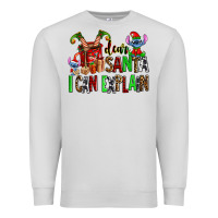 Dove Grey cup of chocolate and  with christmas stitch elf Premium Sweatshirt - AdoDesignShop