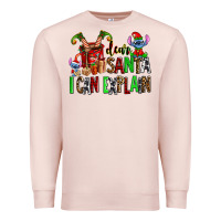 Pale Pink cup of chocolate and  with christmas stitch elf Premium Sweatshirt - AdoDesignShop