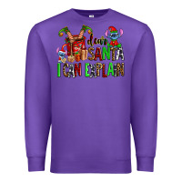 Purple cup of chocolate and  with christmas stitch elf Premium Sweatshirt - AdoDesignShop