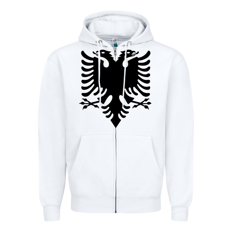 Albanian Flag Eagle Double Red Albania Shqipe Kosovo Zipper Hoodie by longCreatives | Teevron