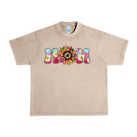French Oak Tie dye sunflower Mom Mother's Day Urban Heavy Tee - HowdyJamesFarm