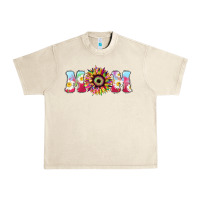 Sandshell Tie dye sunflower Mom Mother's Day Urban Heavy Tee - HowdyJamesFarm