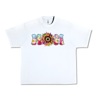 White Tie dye sunflower Mom Mother's Day Urban Heavy Tee - HowdyJamesFarm