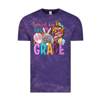 Cloud Purple Saved by his grace Easter Day Vintage Tee - HowdyJamesFarm