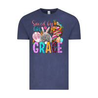 Vintage Denim Saved by his grace Easter Day Vintage Tee - HowdyJamesFarm