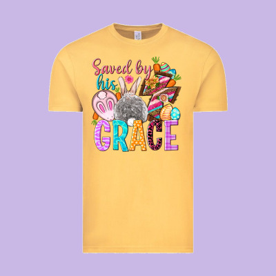 Saved By His Grace Easter Day Vintage Tee Designed By Howdyjamesfarm