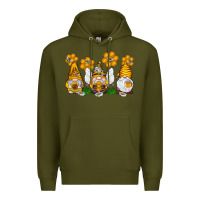 Army Green Honey Gnome Premium Hoodie - CowhideDigitalArt