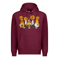 Burgundy Honey Gnome Premium Hoodie - CowhideDigitalArt