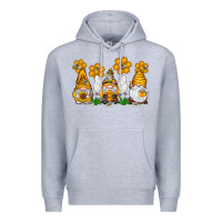 Heather Grey Honey Gnome Premium Hoodie - CowhideDigitalArt