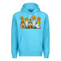 Ocean Blue Honey Gnome Premium Hoodie - CowhideDigitalArt