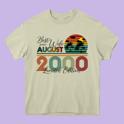 Best Wife Since August 2000 Limited Edition Heavy Core Tee Designed By Bettercallsaul