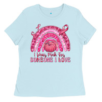 Baby Blue i wear pink for someone i love Ladies Tee - texasbilliewilder