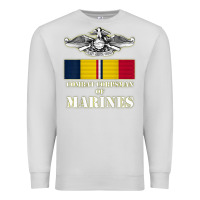 Dove Grey Eagle FMF Corpsman 8404 T Back Design Premium Sweatshirt - longCreatives