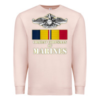 Pale Pink Eagle FMF Corpsman 8404 T Back Design Premium Sweatshirt - longCreatives