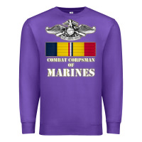 Purple Eagle FMF Corpsman 8404 T Back Design Premium Sweatshirt - longCreatives
