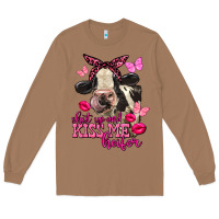 Toasted Coconut Valentine's Day shut up and kiss me Holstein Cow Long Sleeve Tee - FaDigitalArtStudio
