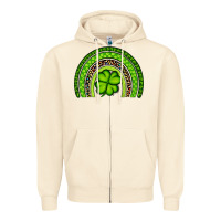 Sandshell St. Patrick's Day Shamrock Rainbow Zipper Hoodie - Artiststas