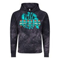 Cloud Black Hello Summer Serape Turquoise Vintage Hoodie - CowCowDesign