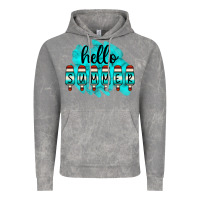 Cloud Rock Hello Summer Serape Turquoise Vintage Hoodie - CowCowDesign