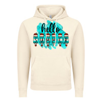 Vintage Artic Hello Summer Serape Turquoise Vintage Hoodie - CowCowDesign