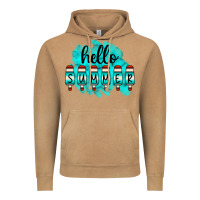 Vintage Camel Hello Summer Serape Turquoise Vintage Hoodie - CowCowDesign