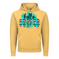 Vintage Mustard Hello Summer Serape Turquoise Vintage Hoodie - CowCowDesign