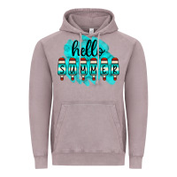 Vintage Zinc Hello Summer Serape Turquoise Vintage Hoodie - CowCowDesign