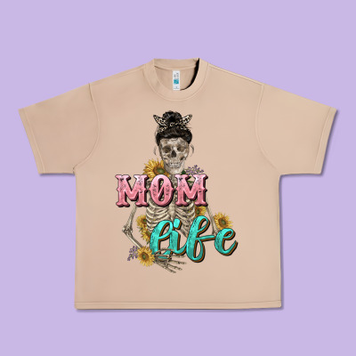 Mom Life With Skull Mother's Day Urban Heavy Tee Designed By Cowgirlartshop