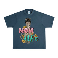 Midnight Navy Mom life with skull Mother's Day Urban Heavy Tee - CowGirlArtShop